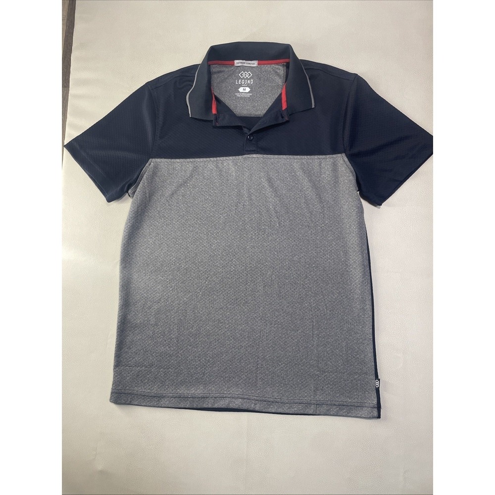 Leg3nd Golf men's medium black and gray polo shirt